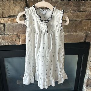 White anchor sailer Dress 12mo